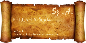 Szijjártó Ágota névjegykártya